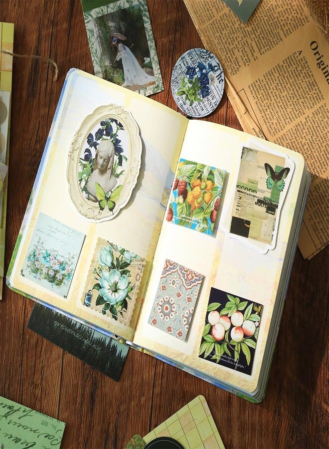 RUJVE Vintage Scrapbook Stickers Pack, Art Journal Kit, Bullet Junk Journal Planners DIY Decoration Paper Stickers Craft Kits Notebook Album Aesthetic Tape,Journaling Gift for Girl (Forest) - Image 4